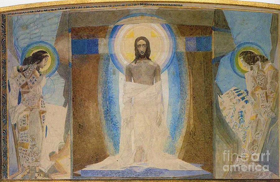 The Resurrection Triptych, 1887 Drawing by Heritage Images
