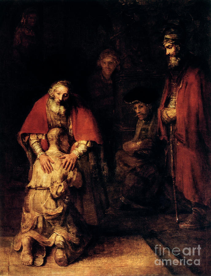The Return Of The Prodigal Son, C1668 Drawing by Print Collector
