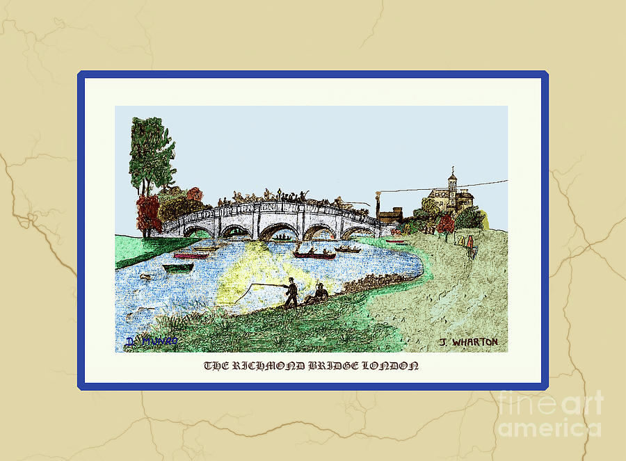 The Richmond Bridge V2 Painting by Donna L Munro