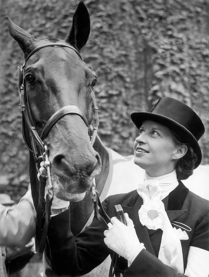 The Rider Lis Hartel At The Equestrian Photograph by Keystone-france