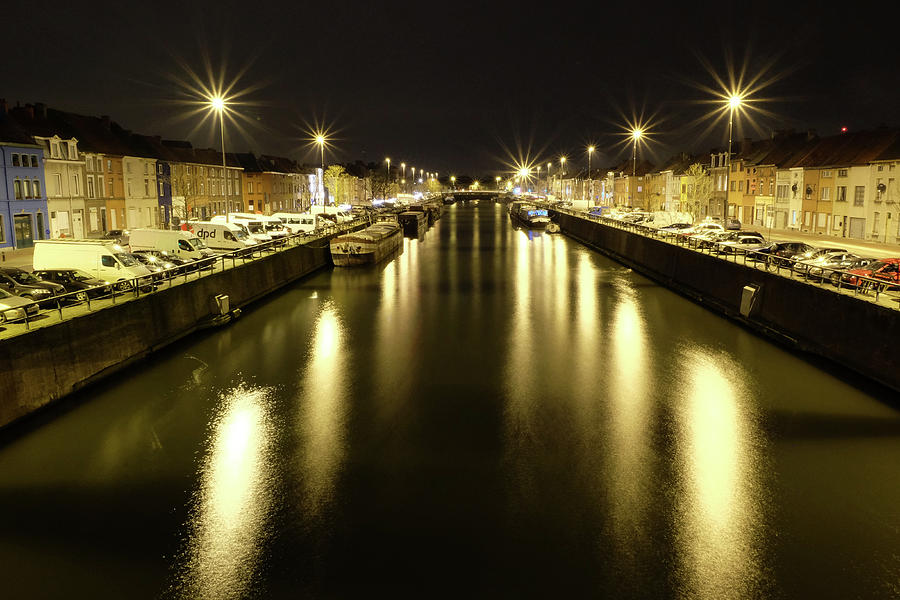 Car Photograph - The River At Night by Inge Elewaut