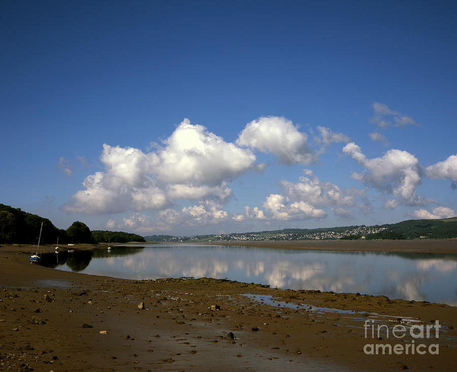 The River Kent at Arnside a view toward Grange over Sands Cumbria ...