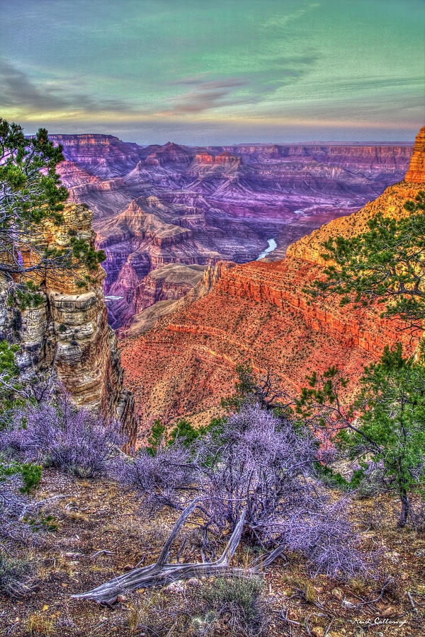 The River Runs Thru Grand Canyon National Park Arizona Landscape Art Photograph by Reid Callaway