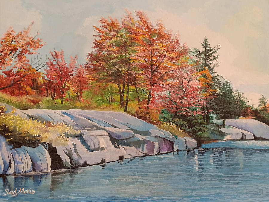 Nature Painting - The river by Said Marie