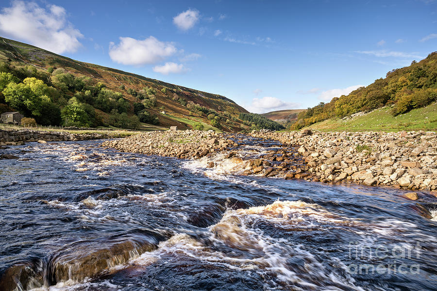 The River Swale in Autumn Photograph by Richard Burdon