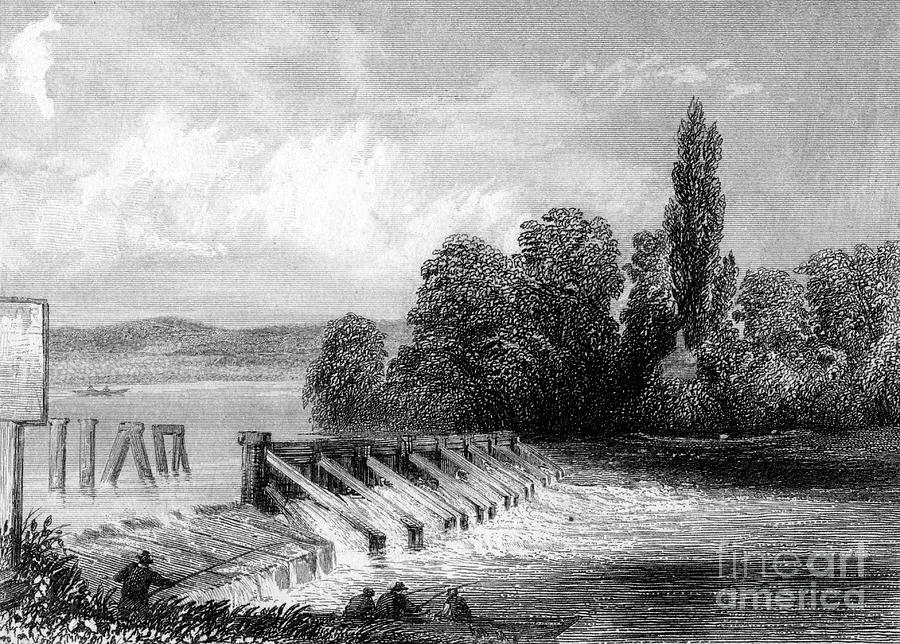 London Drawing - The River Thames At Teddington, London by Print Collector