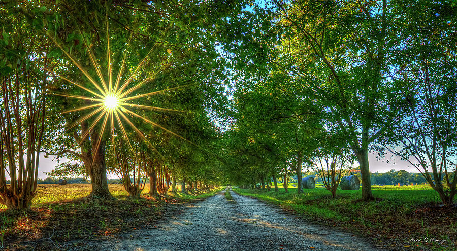 The Road Home Sunset Landscape Agriculture Art Photograph by Reid Callaway