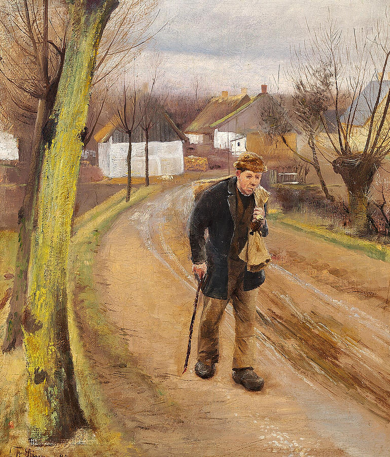 The Road Through the Village of Ring Painting by Laurits Andersen Ring