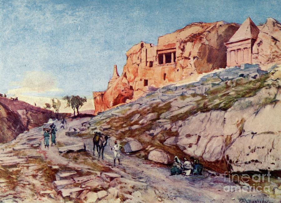 The Rock-cut Tombs Of The Valley Drawing by Print Collector