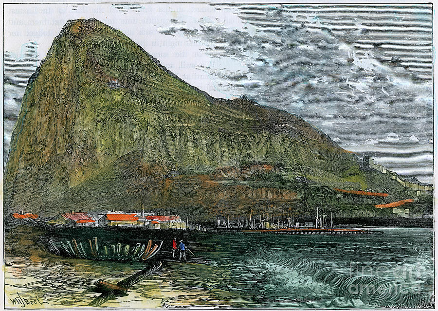 The Rock Of Gibraltar, C1880 Drawing by Print Collector