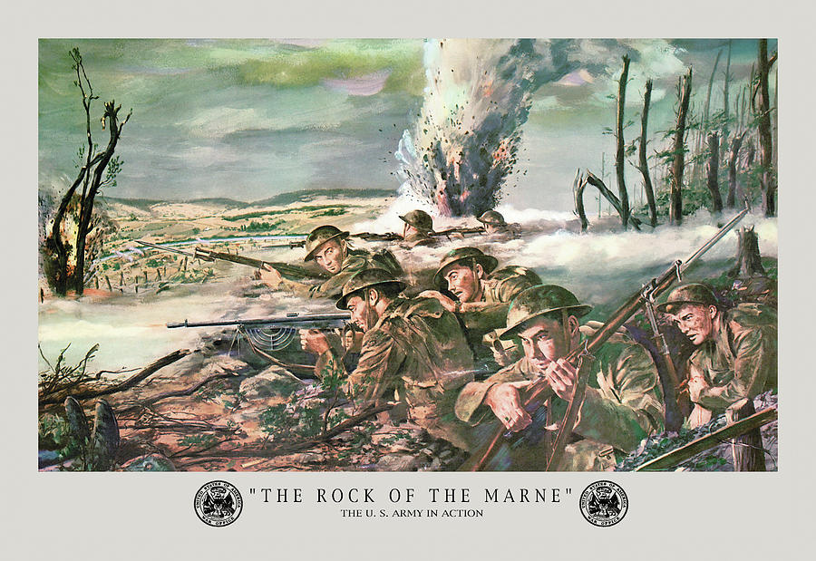 The Rock of the Marne Painting by Mal Thompson