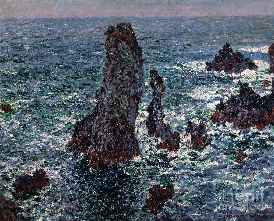 The Rocks In Belle-ile Pyramides De Drawing by Heritage Images