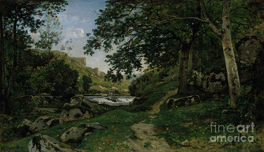 The Rocky Path In The Morvan Chemin Des Drawing by Heritage Images
