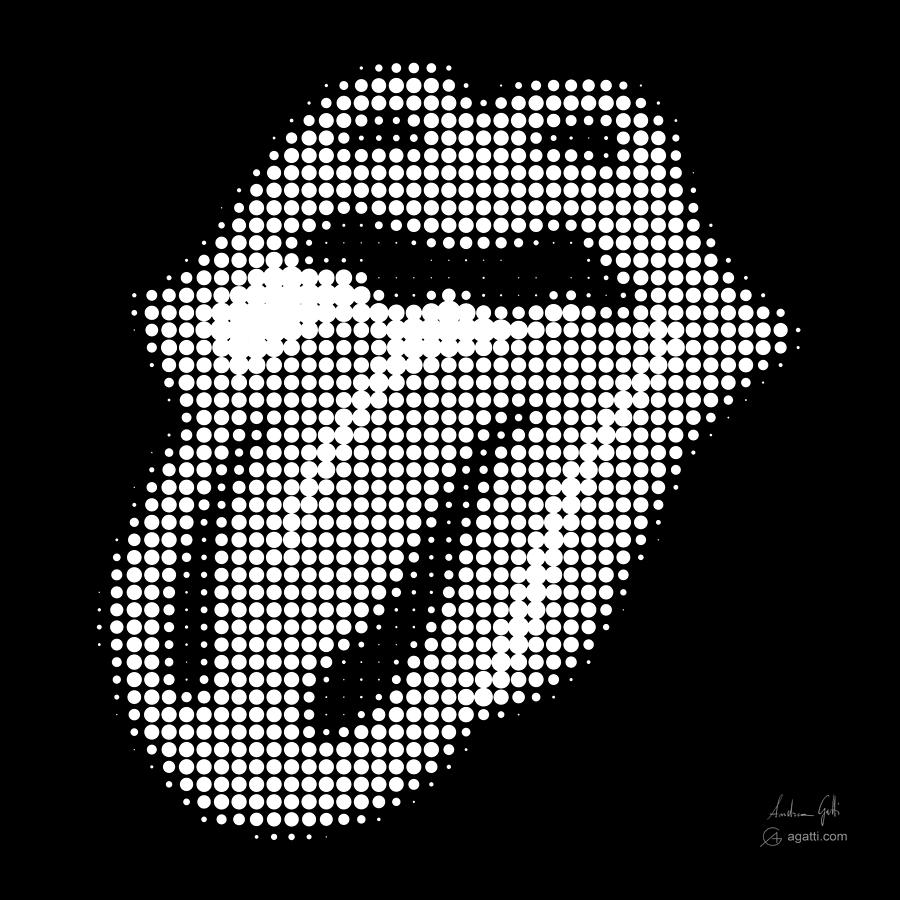 The Rolling Stones halftone white by Andrea Gatti The Rolling Stones halftone white by Andrea Gatti