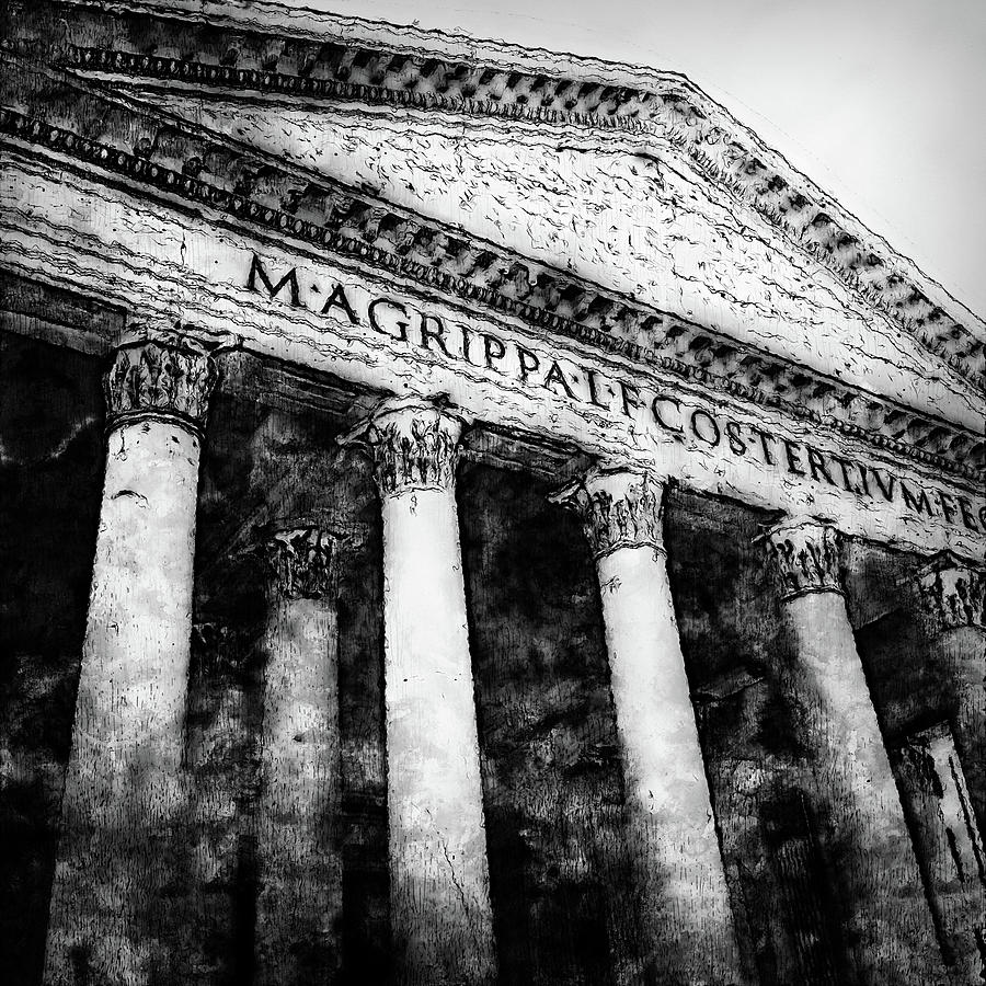 The Roman Pantheon - 06 Painting by AM FineArtPrints