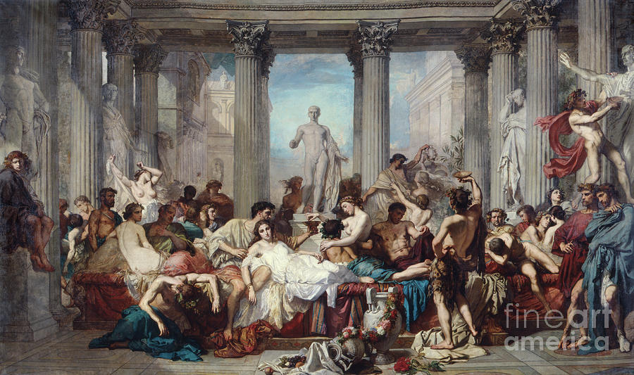 The Romans Of The Decadence, 1847 Drawing by Print Collector