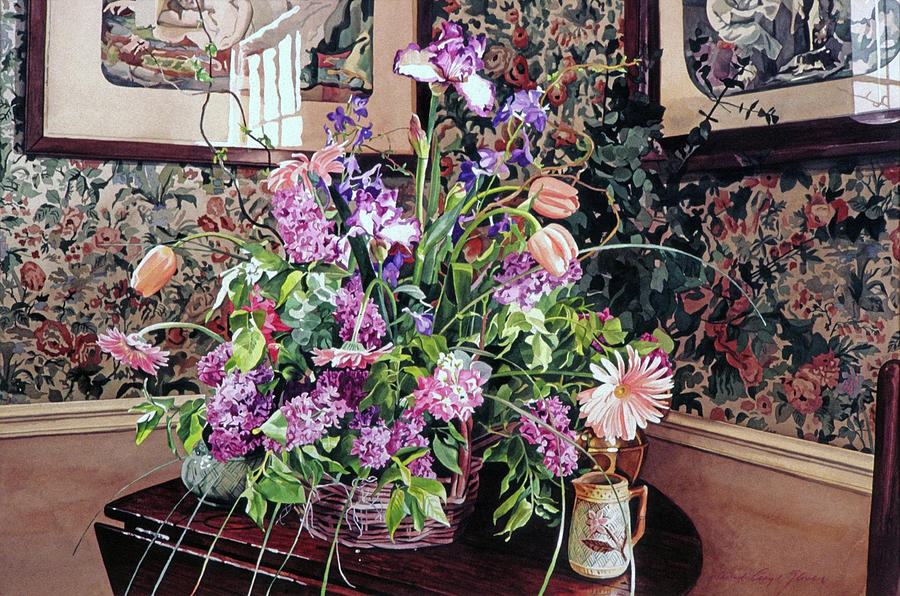 The Romantic Arrangement Painting by David Lloyd Glover