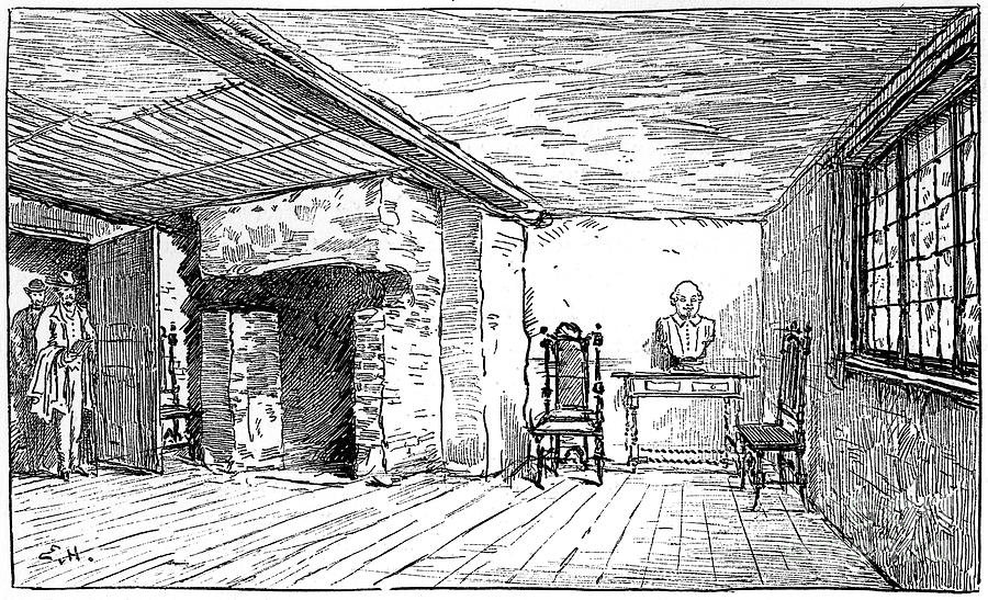 The Room In Which Shakespeare Was Born Drawing by Print Collector