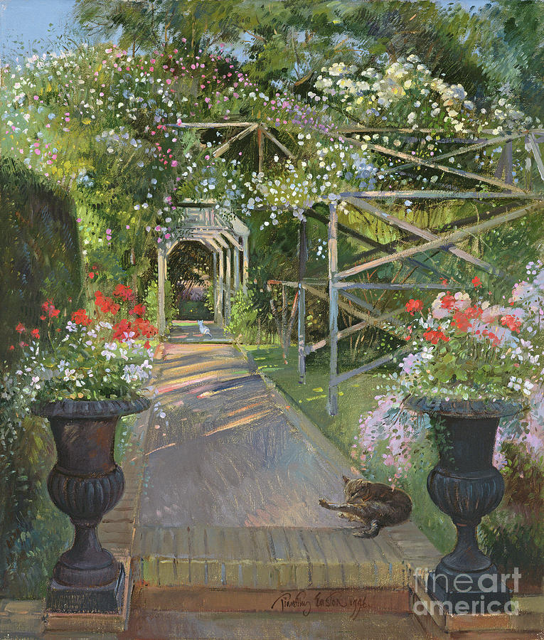 The Rose Trellis, Bedfield Painting by Timothy Easton