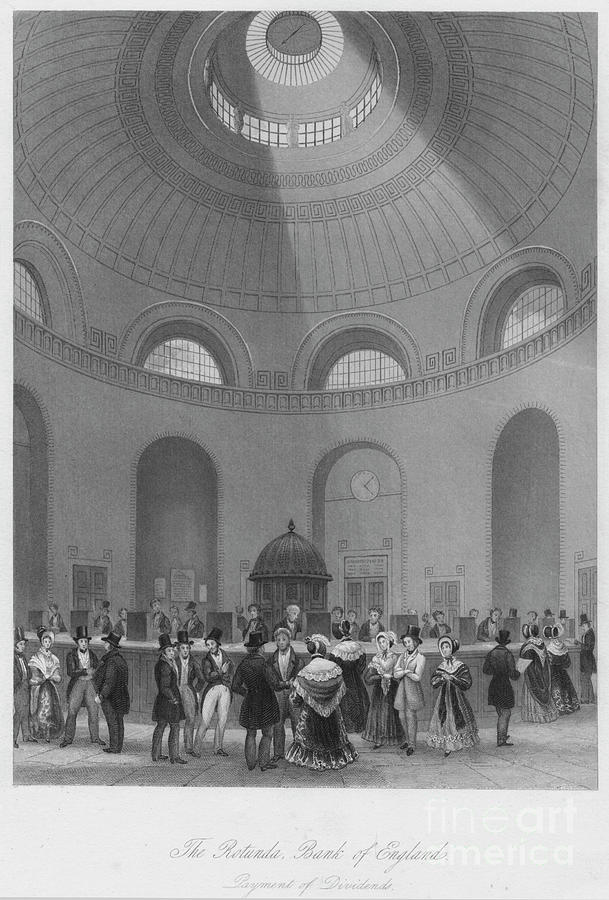 The Rotunda, Bank Of England - Payment Drawing by Print Collector