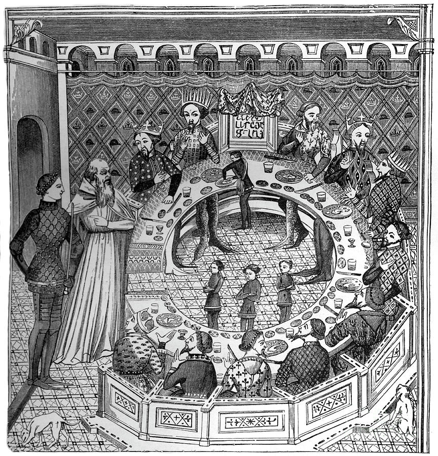 The Round Table Of King Artus Drawing by Print Collector