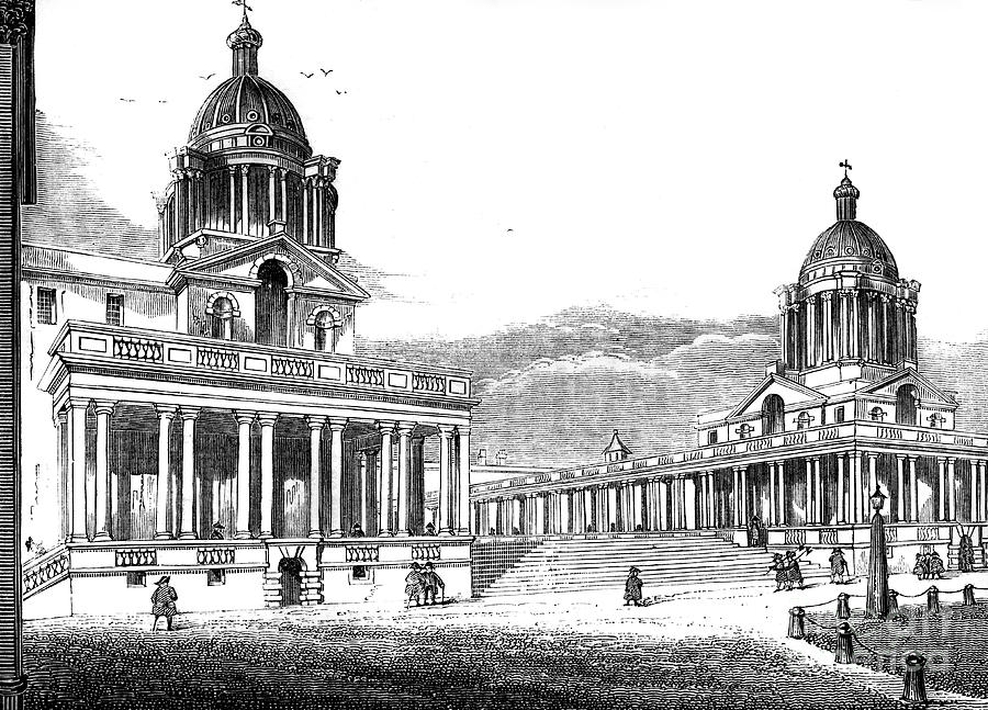 The Royal Hospital, Greenwich, London Drawing by Print Collector