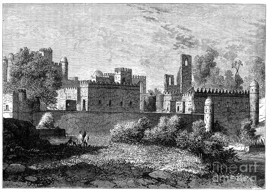 The Royal Palace At Gondar, The Ancient Drawing by Print Collector