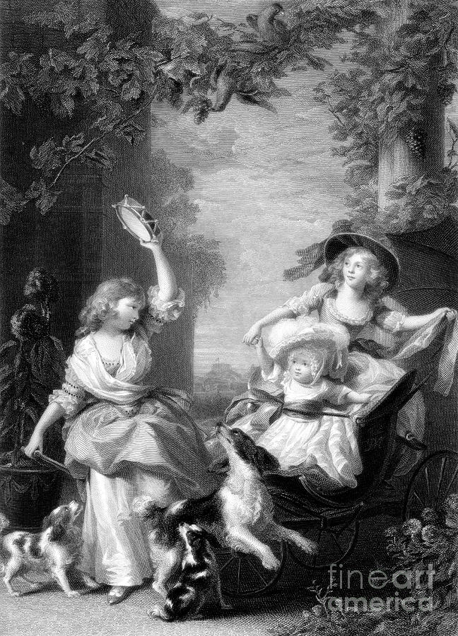 The Royal Princesses, Children Of King Drawing by Print Collector