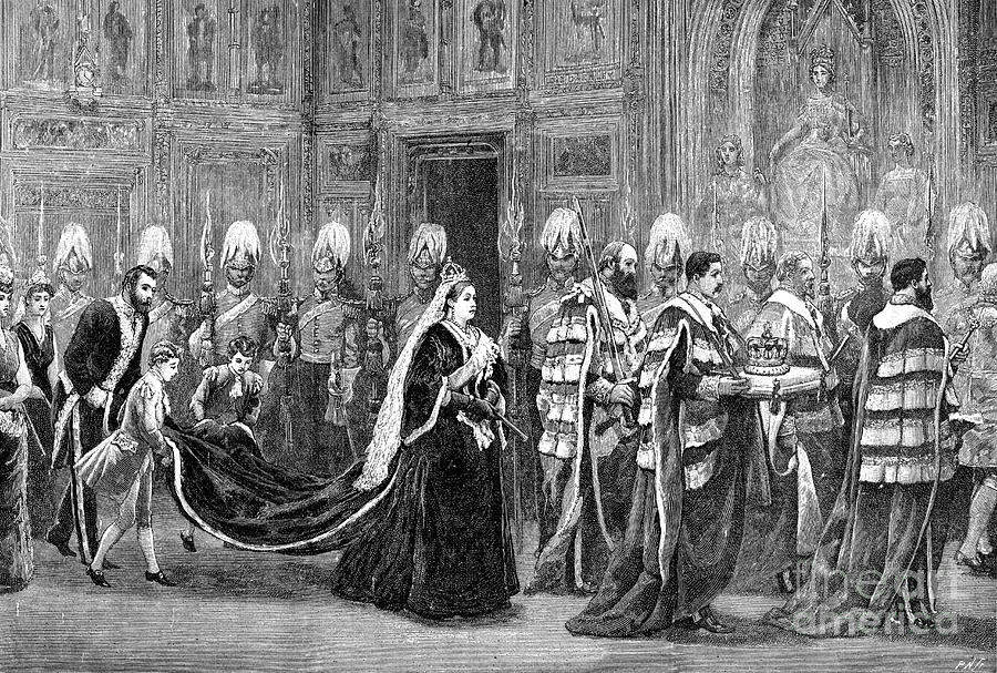 The Royal Procession In Westminster Drawing by Print Collector