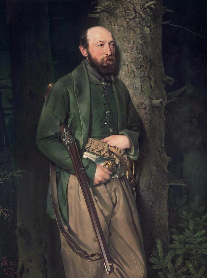 Painting Painting - The Royal Saxon Forestry Inspector Carl Ludwig Von Schonberg by Ferdinand von Rayski Painting Painting - The Royal Saxon Forestry Inspector Carl Ludwig Von Schonberg by Ferdinand von Rayski