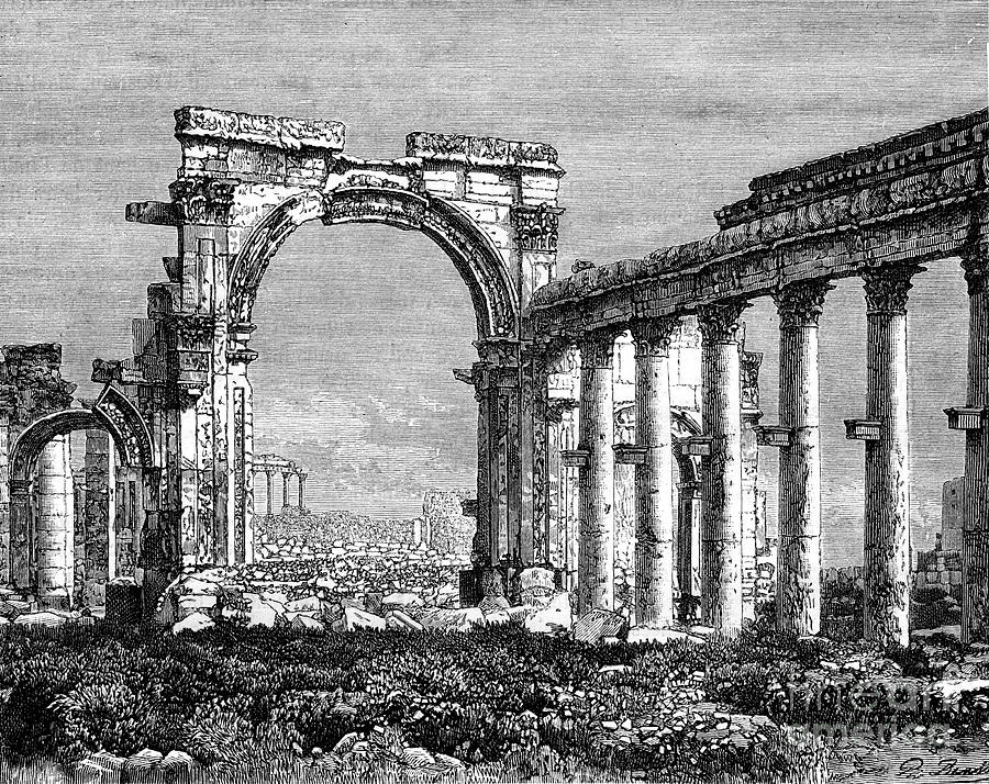 The Ruins Of Palmyra, Syria, 19th Drawing by Print Collector