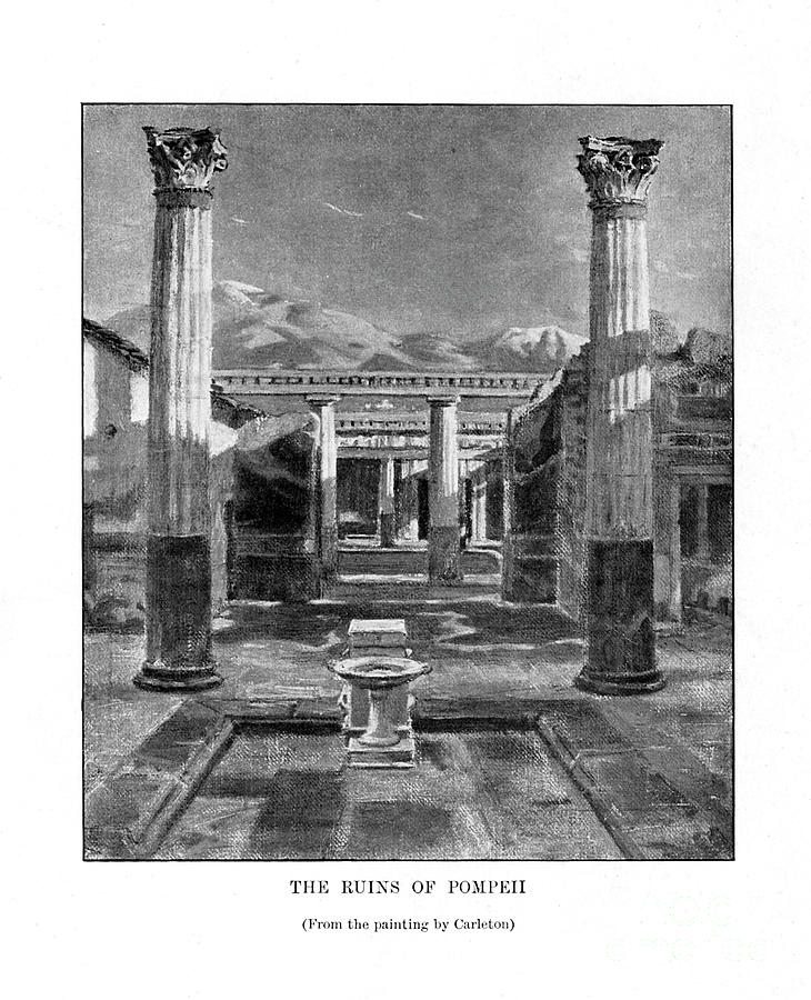 The Ruins Of Pompeii, Italy, 19th Drawing by Print Collector