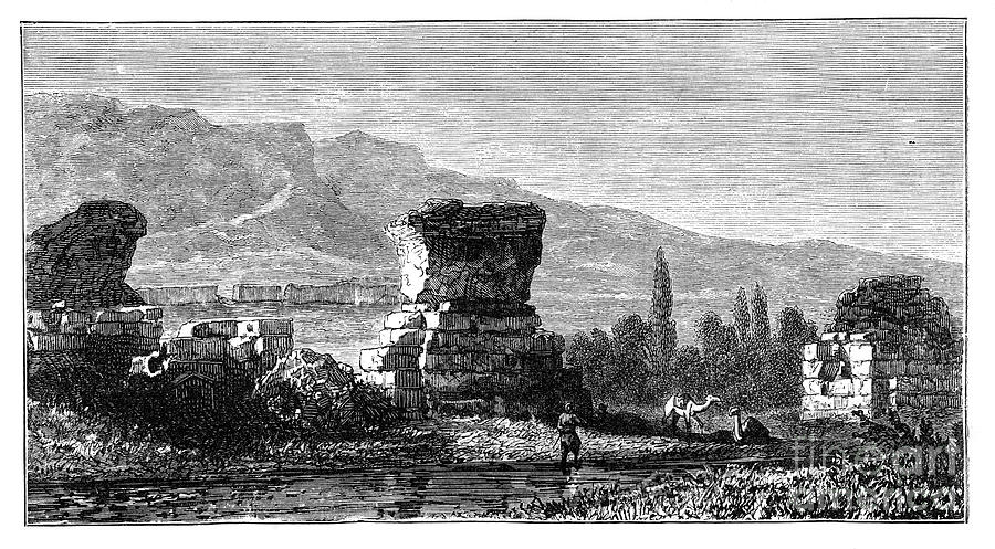 The Ruins Of Sardis, Lydia, Turkey Drawing by Print Collector