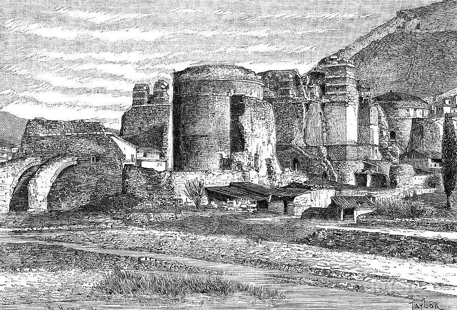 The Ruins Of The Basilica At Pergamon Drawing by Print Collector