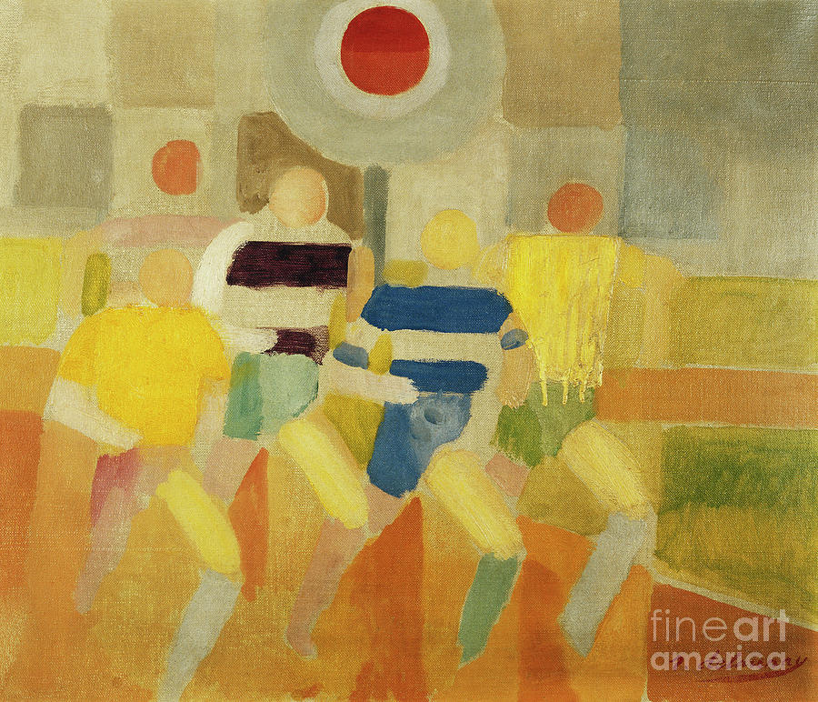 Robert Delaunay Painting - The Runners On Foot, C.1920 by Robert Delaunay