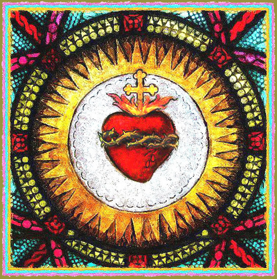 The Sacred Heart Mixed Media by Jas Stem - Pixels