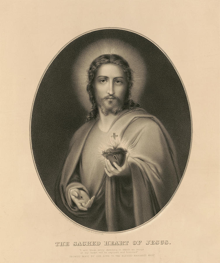 The Sacred Heart Of Jesus 1850 Painting By New Digital Museum