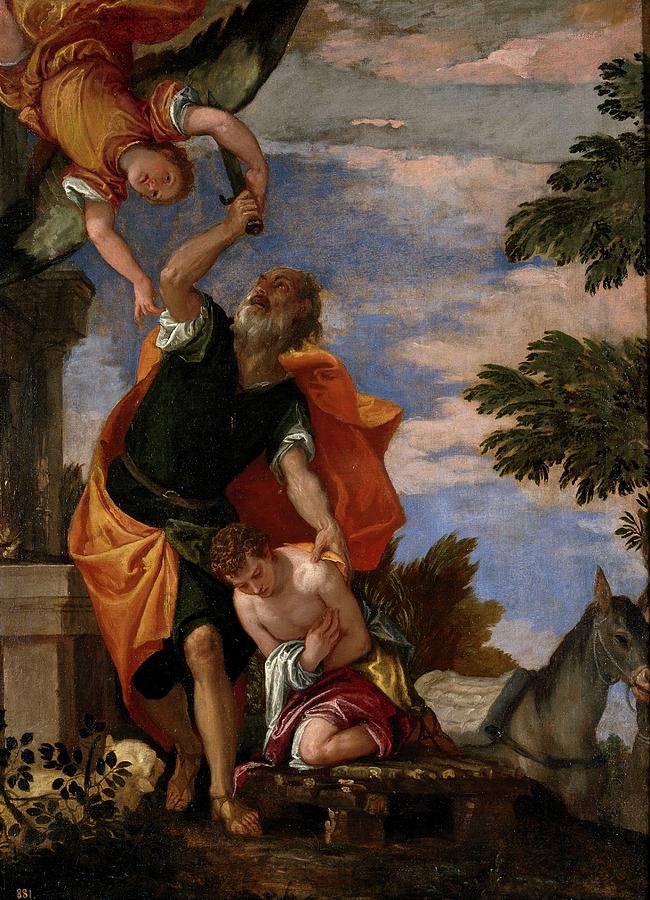 Genesis Painting - The Sacrifice of Isaac, ca. 1586, Italian School, Oil on canvas, 129 cm x 95 ... by Paolo Veronese -1528-1588-
