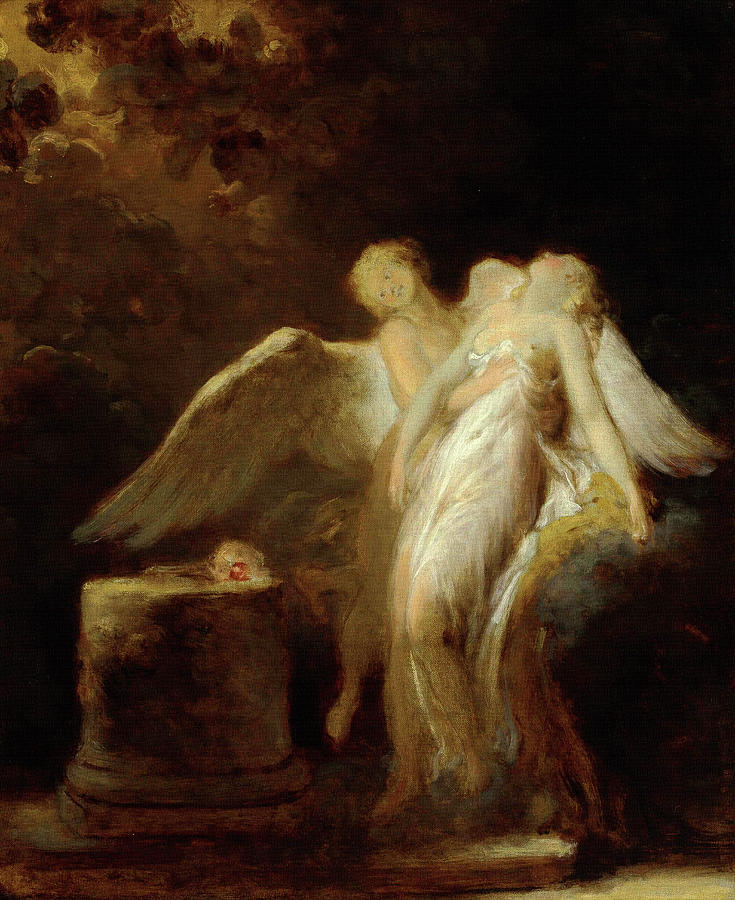 The sacrifice of the Rose Painting by Jean-Honore Fragonard - Fine Art ...