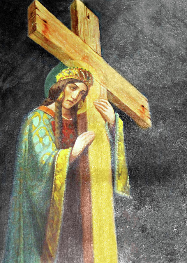 The Saint and The Wooden Cross Photograph by Munir Alawi
