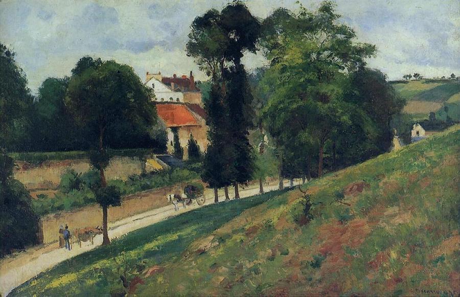 The Saint-Antoine Road at the Hermitage, Pontoise, 1875 Painting by ...