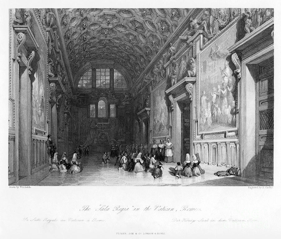 The Sale Regia In The Vatican, Rome Drawing by Print Collector