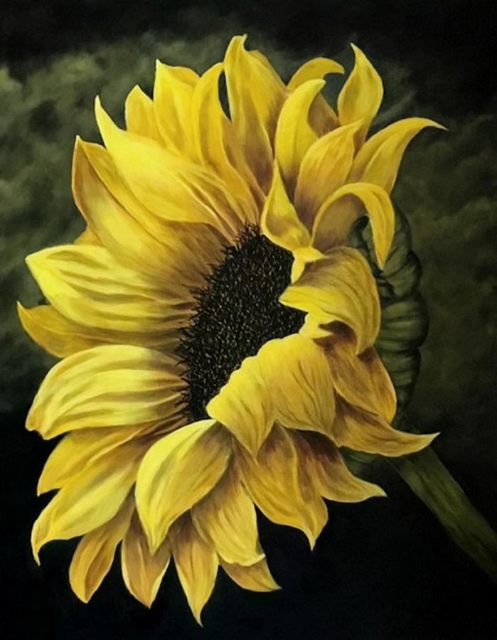 Sunflower Painting - The Sassy One by Francesca Deluca