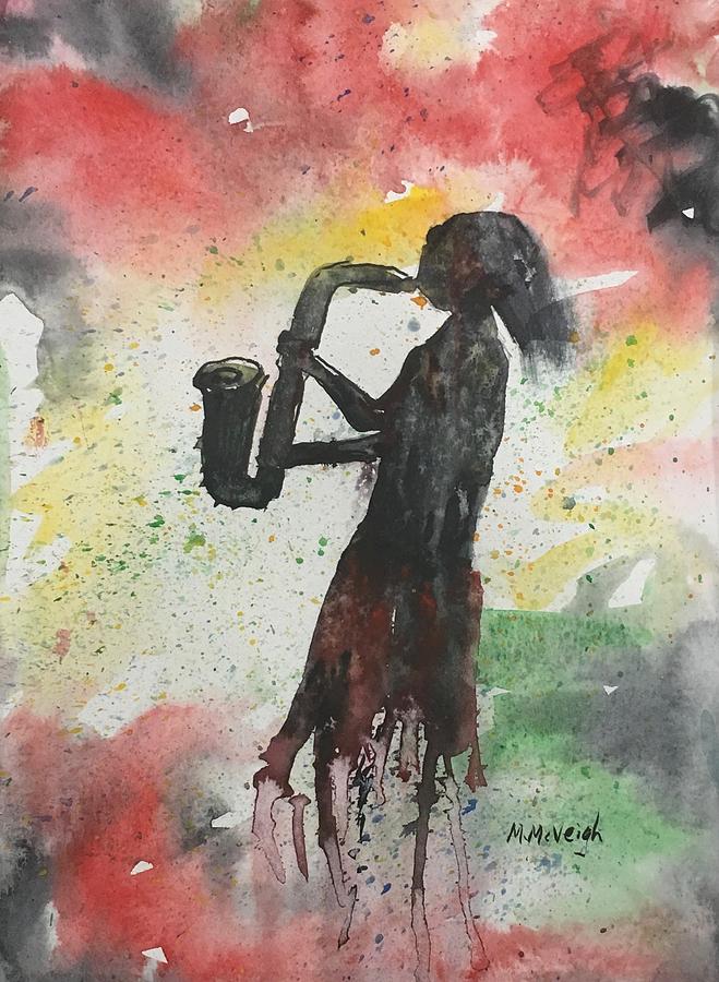 The Sax Player Painting
