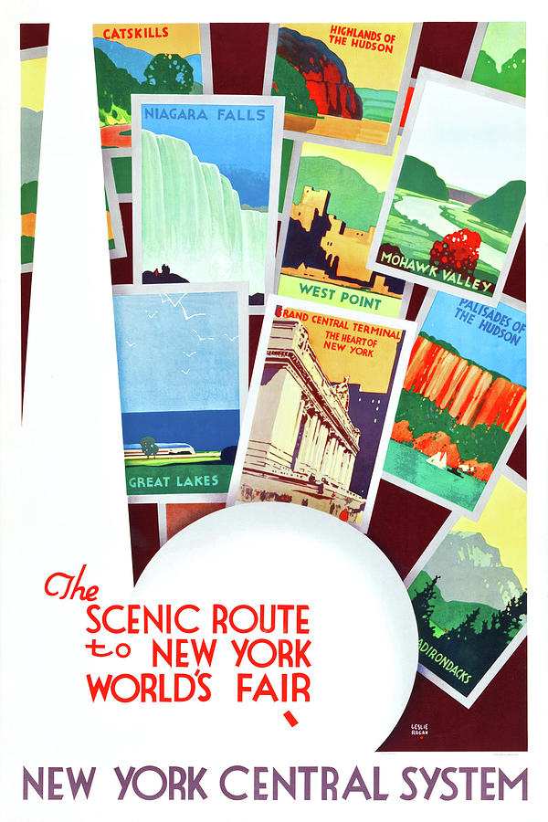 The Scenic Route to the New York Worlds Fair Painting by Leslie Ragan