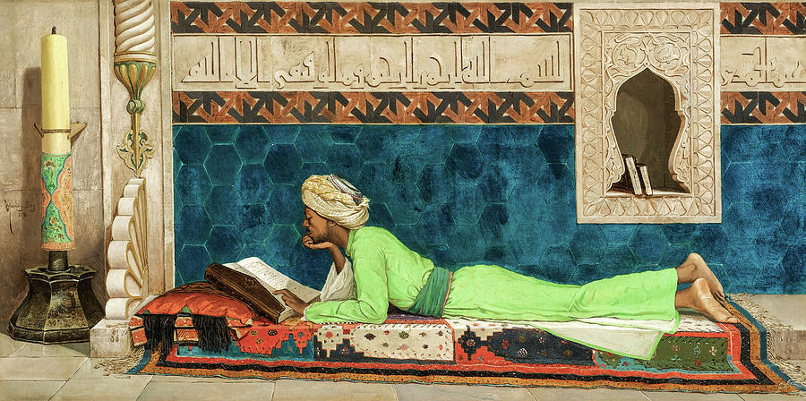 Book Painting - The Scholar, 19th century by Osman Hamdi Bey