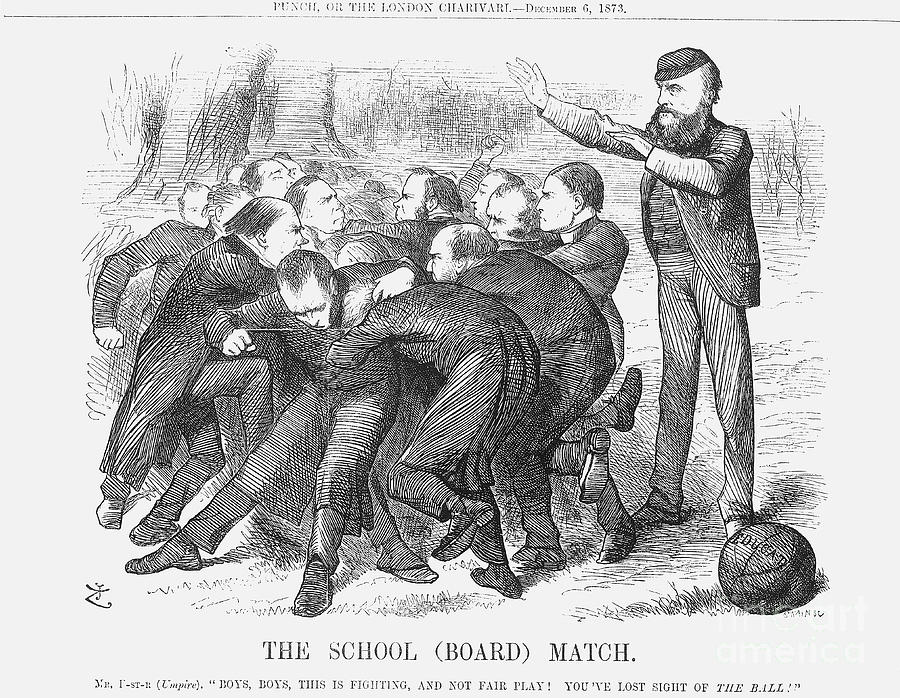 The School Board Match, 1873. Artist Drawing by Print Collector