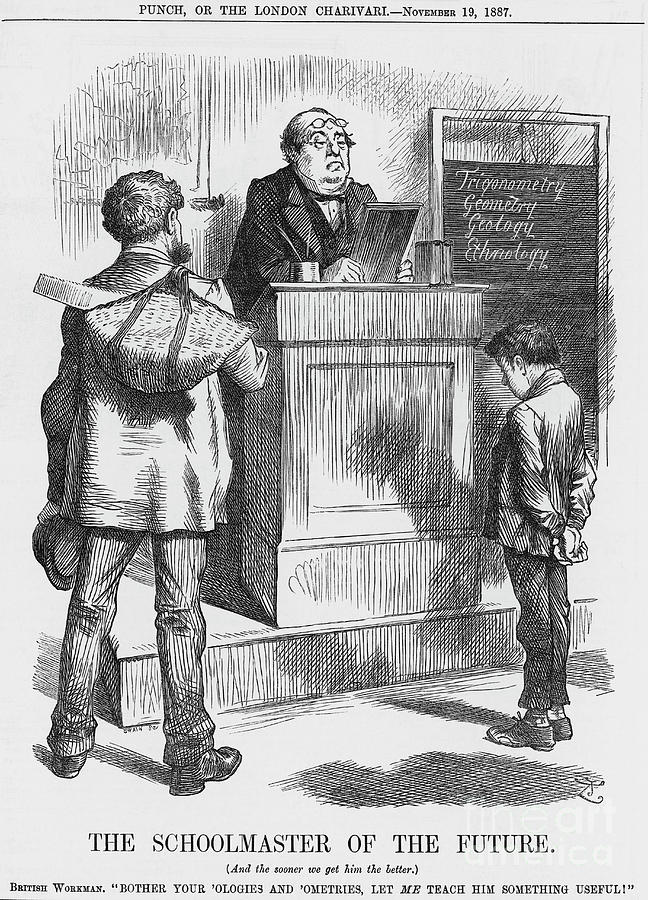 The Schoolmaster Of The Future, 1887 Drawing by Print Collector