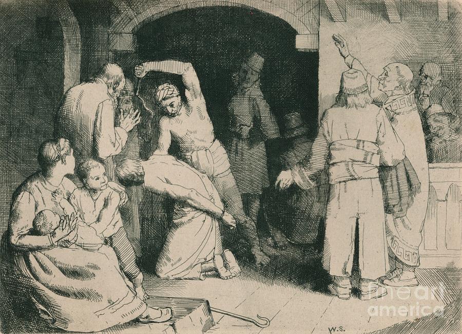 The Scourging Of Faithful, C1916 Drawing by Print Collector
