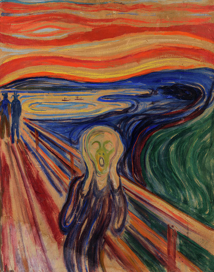 Edvard Munch Painting - The Scream, 1910 by Edvard Munch